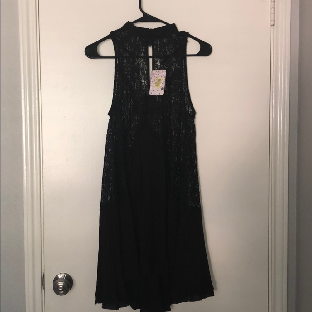 Free People Black Lace Dress